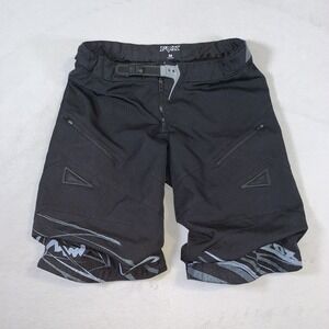 Vintage FOX Racing Shorts Mens Size 34 Black Motocross Protective Nylon Rare